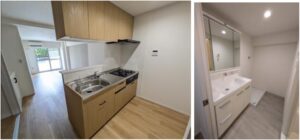 若葉グリーンプラザ　キッチンと洗面