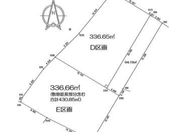 E区画・D区画　区画図