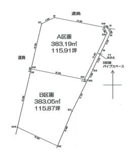 A区画とB区画　区画図