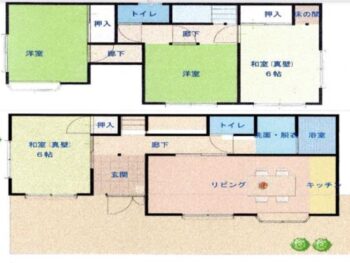 間取り　4LDK南西角地
