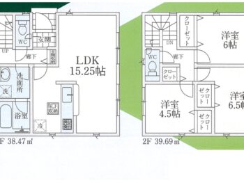 川越市大字的場　間取り図