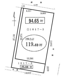埼玉県川越市大字松郷　区画図
