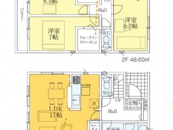 1号棟　間取り　2,290万円
