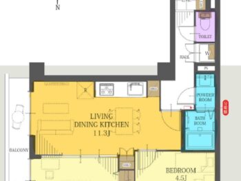 ライオンズマンション本川越　2LDK　間取り