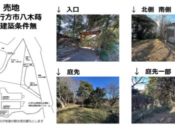 茨城県行方市八木蒔 全体図　庭先